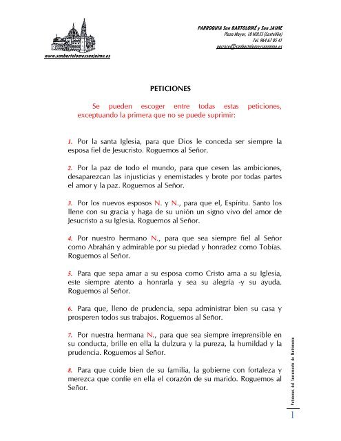 Peticiones para una Misa de Boda: Cómo elegirlas y personalizarlas